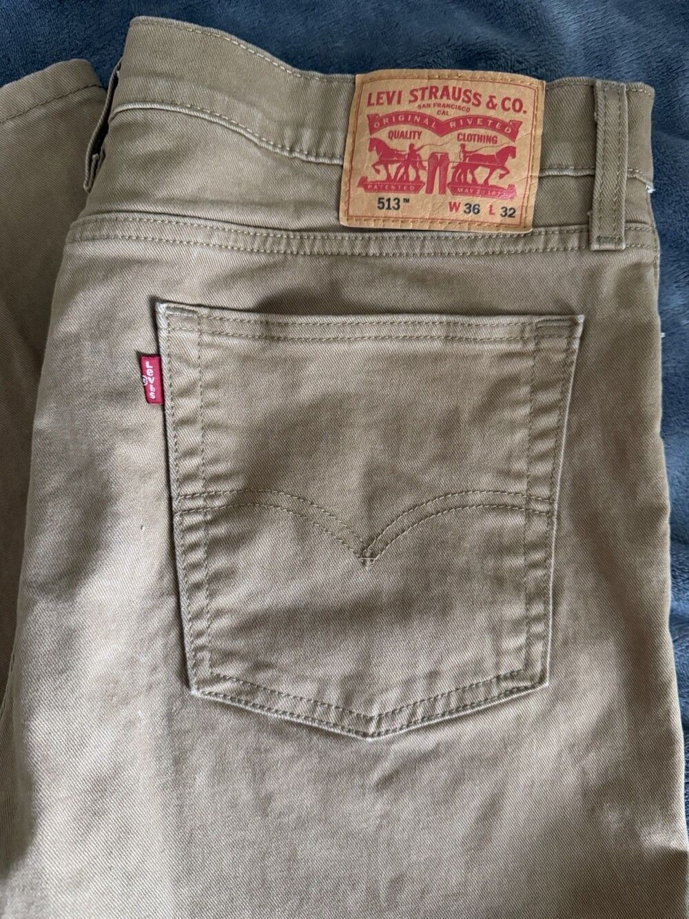 Levi’s 513 Slim Straight Pants Lot 2 Pair Men’s W36 L32 Charcoal Khaki Chino - Picture 13 of 15